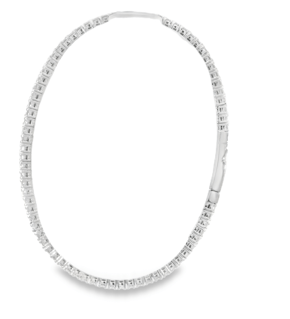 14KW Diamond Flex Bangle - F SI 2.38CTTW - Diamonds By Rothschild