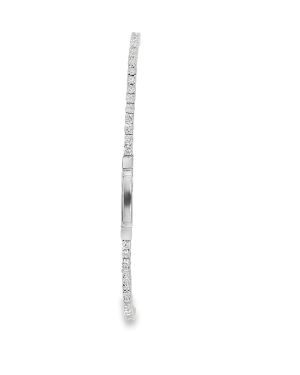 14KW Diamond Flex Bangle - F SI 2.38CTTW - Diamonds By Rothschild