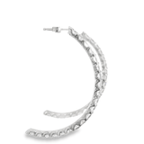 14KW Diamond Half - Hoop "J Shape" Earrings - 3.76ctw - Diamonds By Rothschild