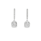 14KW Diamond Hoop Dangle Earrings - 1.96 CTTW - Diamonds By Rothschild