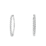 14KW Diamond Inside - Out Hoops, 35mm, 3.93cttw D - G SI - Diamonds By Rothschild