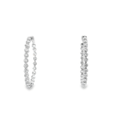 14KW Diamond Inside - Out Hoops, 35mm, 3.93cttw D - G SI - Diamonds By Rothschild
