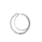 14KW Diamond Inside - Out Hoops, 35mm, 3.93cttw D - G SI - Diamonds By Rothschild