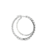 14KW Diamond Inside - Out Hoops, 35mm, 3.93cttw D - G SI - Diamonds By Rothschild