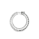 14KW Diamond Inside - Out Hoops, 35mm, 3.93cttw D - G SI - Diamonds By Rothschild