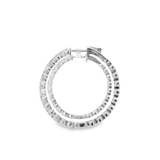 14KW Diamond Inside - Out Hoops, 35mm, 3.93cttw D - G SI - Diamonds By Rothschild