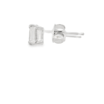 14KW Emerald Cut Diamond Studs - H VVS 1.05CTW - Diamonds By Rothschild