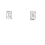 14KW Emerald Cut Diamond Studs - H VVS 1.05CTW - Diamonds By Rothschild