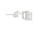 14KW Emerald Cut Diamond Studs - H VVS 1.05CTW - Diamonds By Rothschild