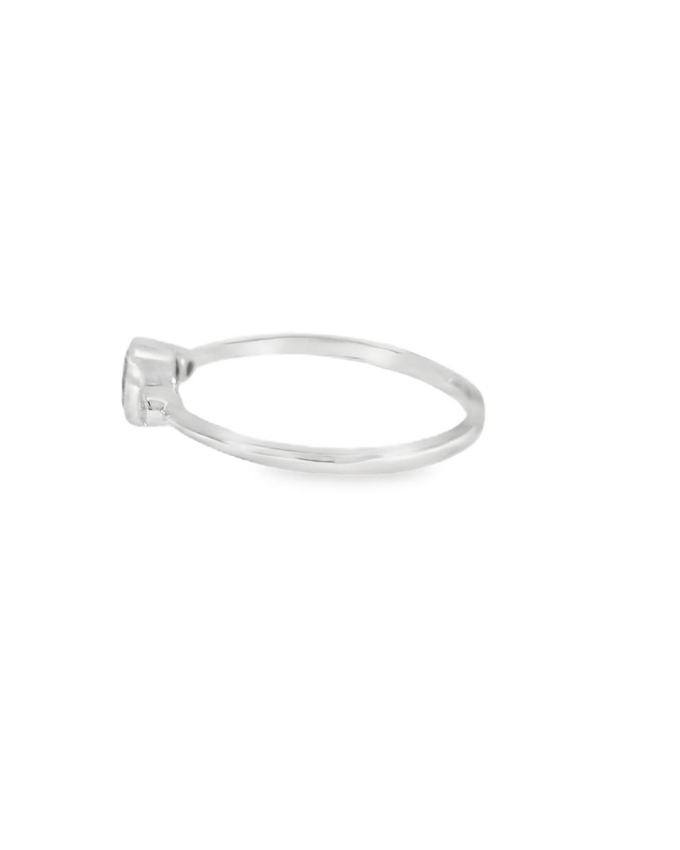 14KW Garnet and Diamond Stackable Ring - 0.05ctw - Diamonds By Rothschild