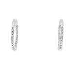 14KW Inside - Outside Diamond Hoop Earrings - 1.50ctw - Diamonds By Rothschild
