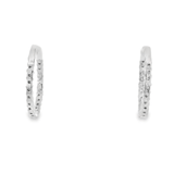 14KW Inside - Outside Diamond Hoop Earrings - 1.50ctw - Diamonds By Rothschild