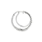 14KW Inside - Outside Diamond Hoop Earrings - 1.50ctw - Diamonds By Rothschild