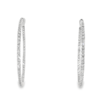 14KW Inside - Outside Diamond Hoop Earrings - 1.70ctw - Diamonds By Rothschild