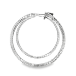 14KW Inside - Outside Diamond Hoop Earrings - 1.70ctw - Diamonds By Rothschild