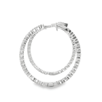 14KW Inside - Outside Diamond Hoop Earrings - 2.19ctw - Diamonds By Rothschild