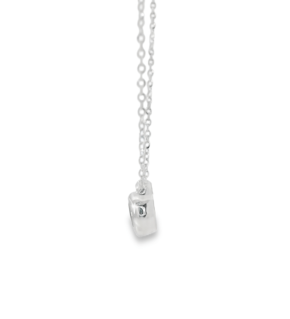 14KW Oval Garnet and Diamond Necklace - Diamonds By Rothschild