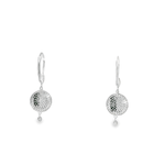 14KW Pave Diamond Disc Dangles 0.73cttw - Diamonds By Rothschild