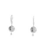 14KW Pave Diamond Disc Dangles 0.73cttw - Diamonds By Rothschild