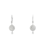 14KW Pave Diamond Disc Dangles 0.73cttw - Diamonds By Rothschild
