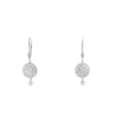 14KW Pave Diamond Disc Dangles 0.73cttw - Diamonds By Rothschild