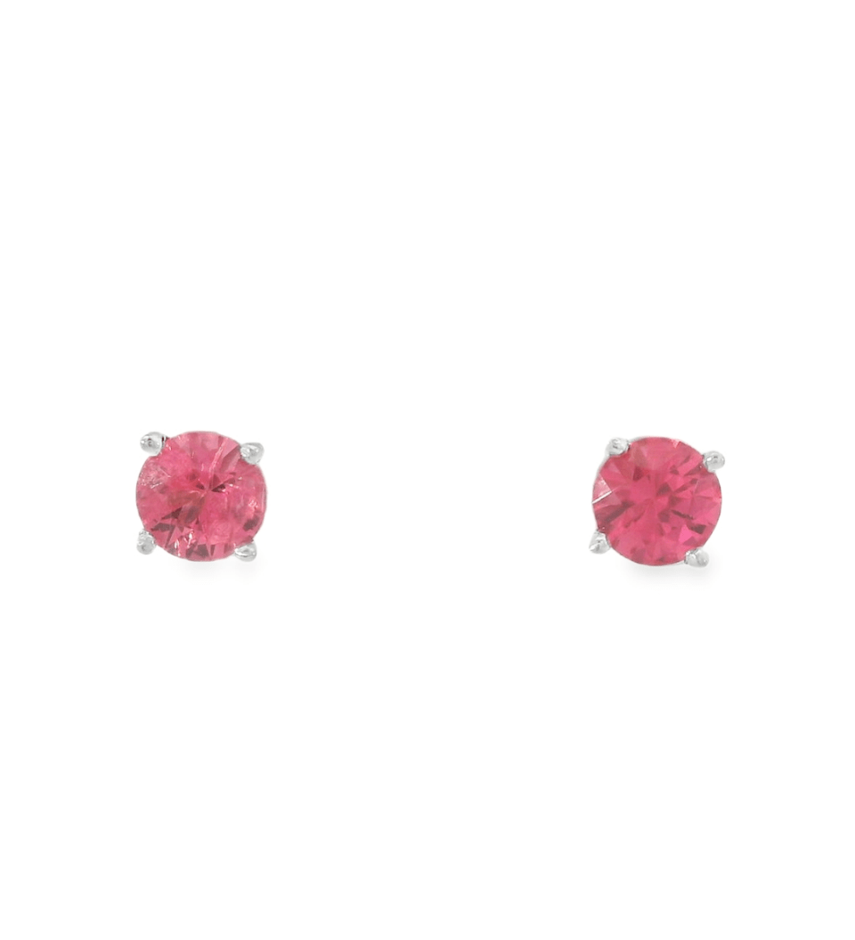 14KW Pink Spinel Studs - 1.10ctw - Diamonds By Rothschild