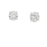 14kw Round Diamond Studs - 3.07cttw L SI1 GIA Certified - Diamonds By Rothschild