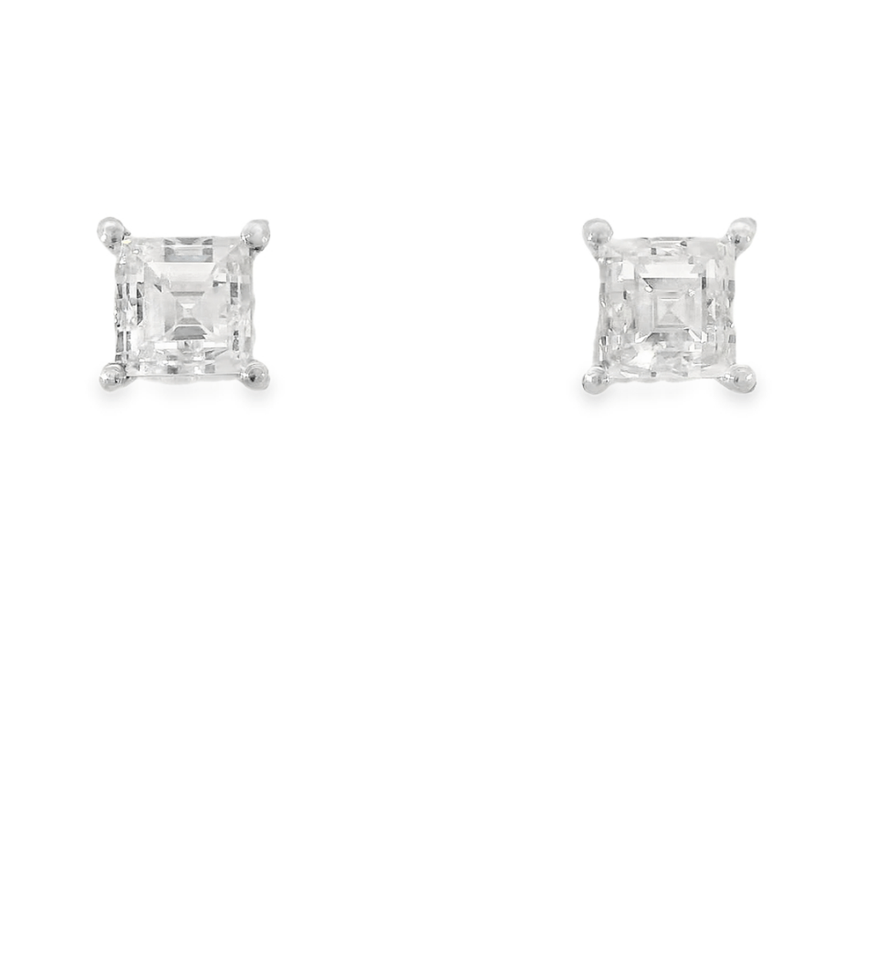 14kw Step - Cut Diamond Studs - 1.60 cttw F - H VVS GIA Certified - Diamonds By Rothschild