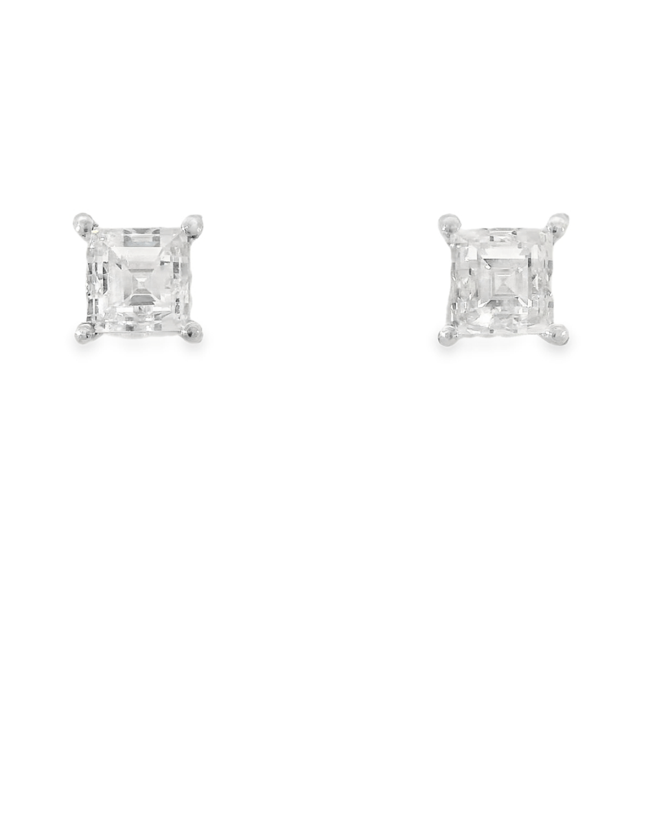 14kw Step - Cut Diamond Studs - 1.60 cttw F - H VVS GIA Certified - Diamonds By Rothschild