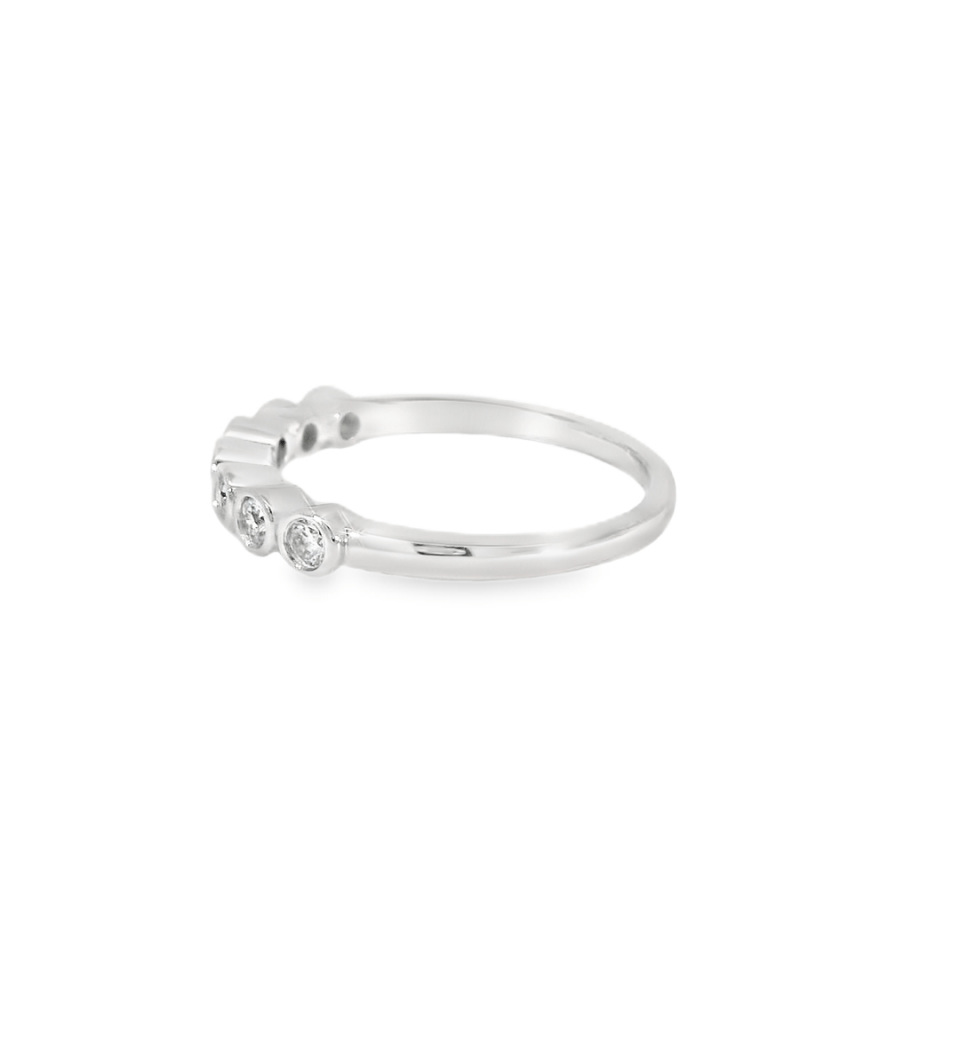 14KW White Gold Bezel - set Diamond band - 0.33ctw - Diamonds By Rothschild