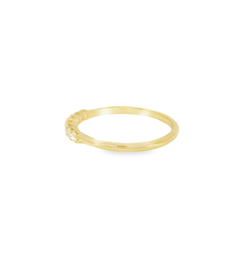 14KY 7 - stone Diamond Wedding Band - 0.22ctw - Diamonds By Rothschild