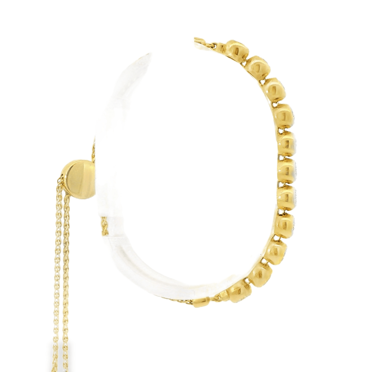 14KY Bezel Diamond Bolo Bracelet - 2.20cttw - Diamonds By Rothschild