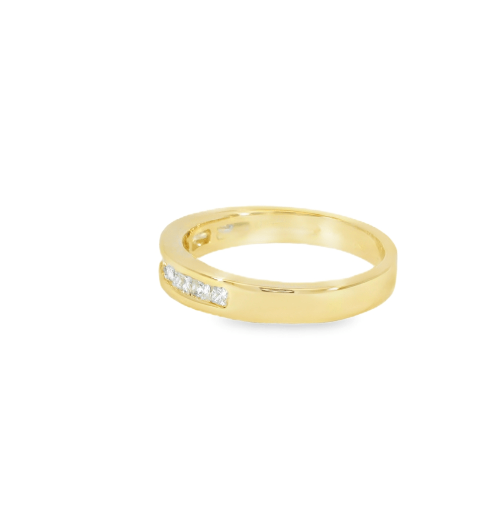 14KY Channel - set Princess - cut Diamond Wedding Band - 0.60ctw - Diamonds By Rothschild