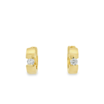 14KY Diamond Huggie Earrings - 0.21ctw - Diamonds By Rothschild