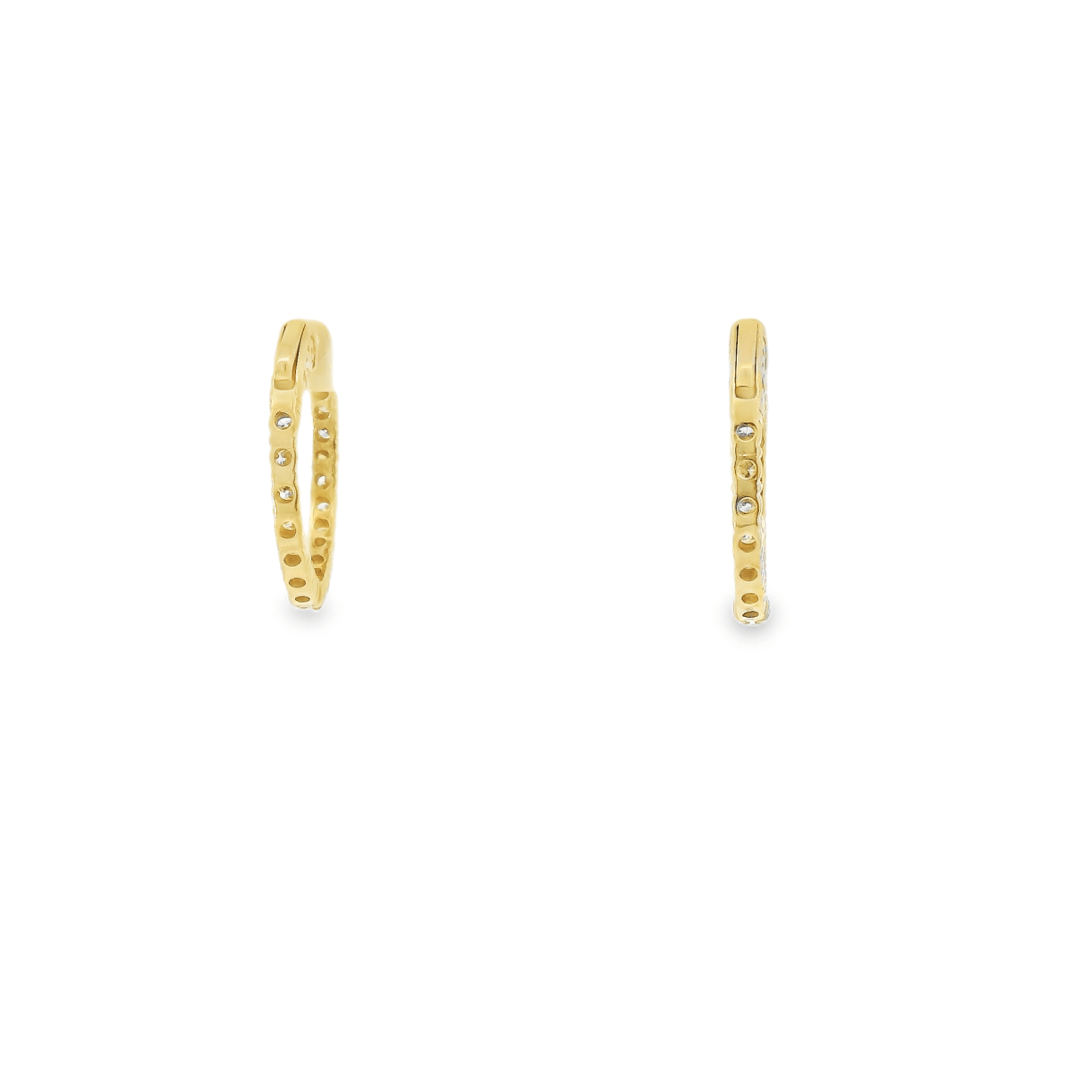 14KY Diamond Inside - Out Hoops 1.75cttw - Diamonds By Rothschild