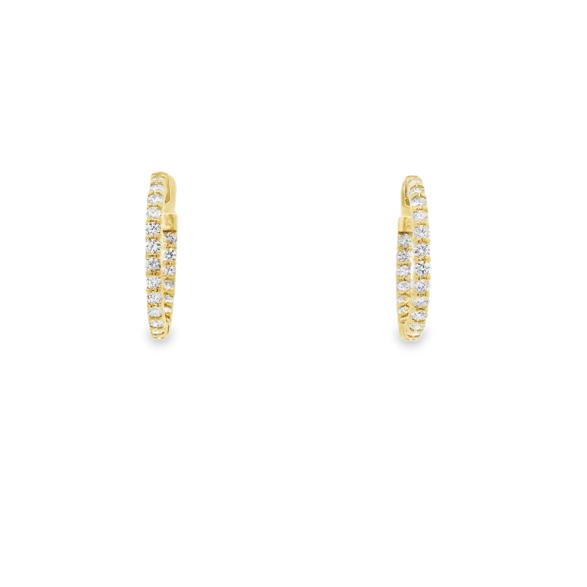 14KY Diamond Inside - Out Hoops 1.75cttw - Diamonds By Rothschild