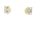 14KY Emerald Cut Diamond Studs - GIA E VS 1.05CTTW - Diamonds By Rothschild
