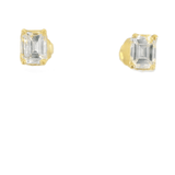 14KY Emerald Cut Diamond Studs - GIA E VS 1.05CTTW - Diamonds By Rothschild