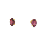 14KY Oval Ruby Stud Earrings - 0.75ctw - Diamonds By Rothschild