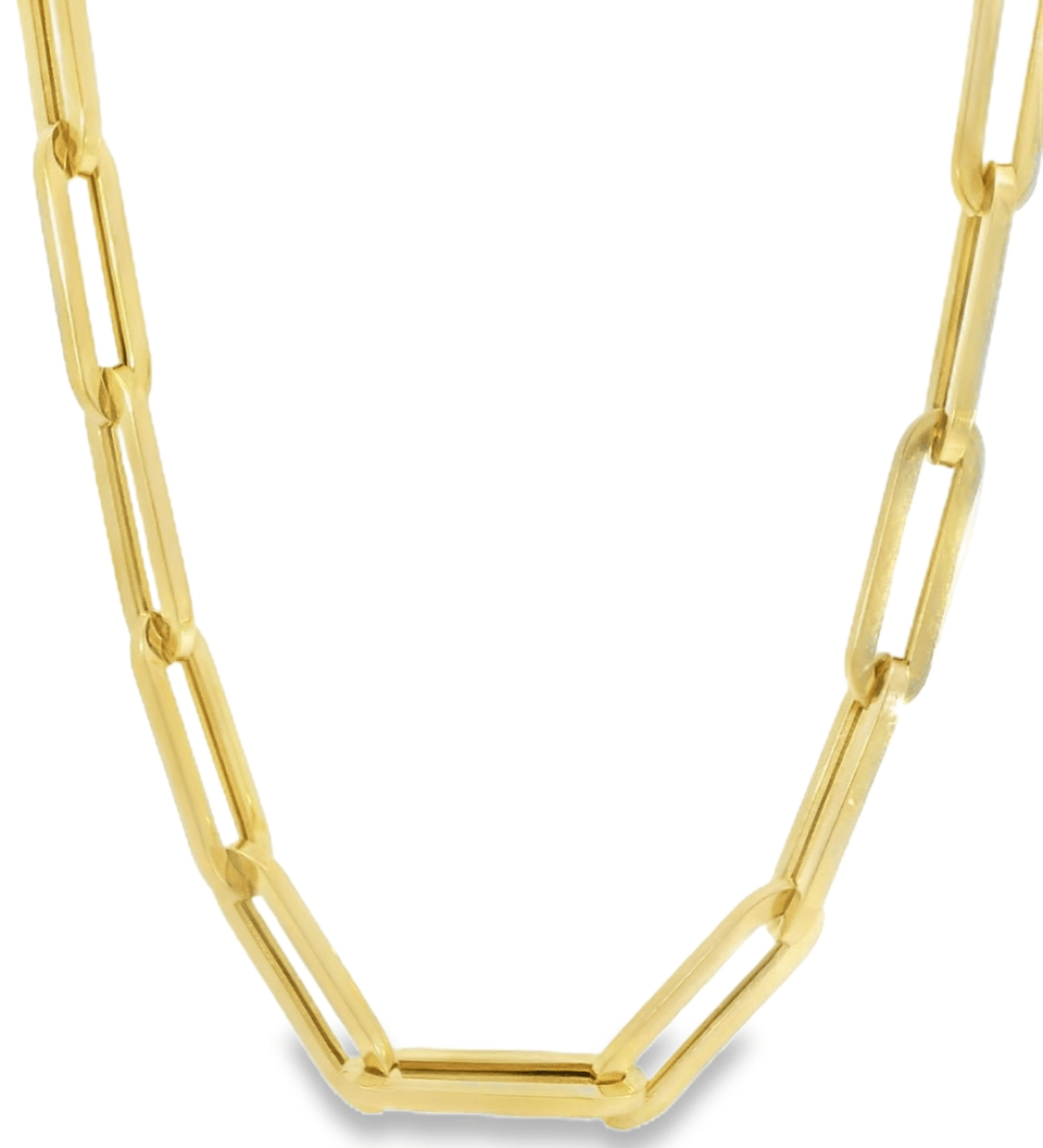 14KY Paperclip Link Chain - Diamonds By Rothschild