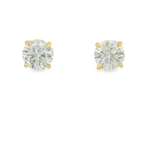 14KY Round Diamond Studs - L - M VS - SI GIA 3CTTW - Diamonds By Rothschild