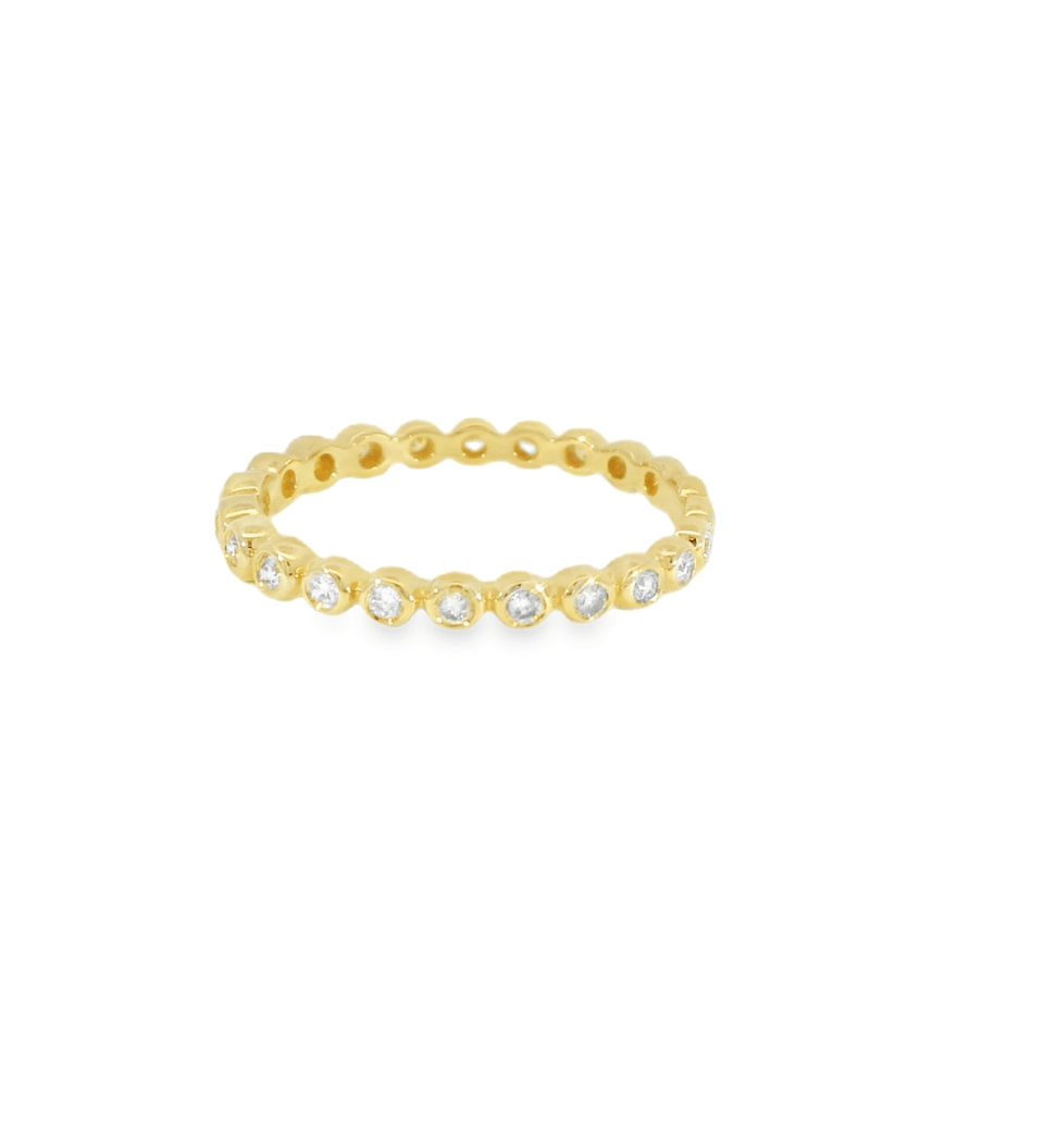 14KY Yellow Gold Bezel - set Diamond Eternity Band - 0.31ctw - Diamonds By Rothschild