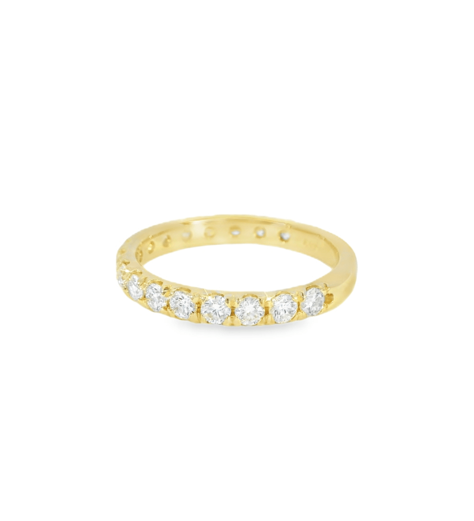 14KY Yellow Gold French - Set Diamond Wedding Band - 1 ctw - Diamonds By Rothschild