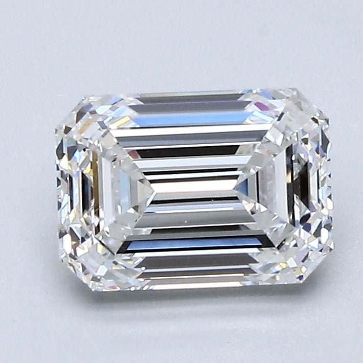 1.5 Carat Emerald Cut Natural Diamond - E VS1 - 1.5ct - EX Cut Grade - Diamonds By Rothschild