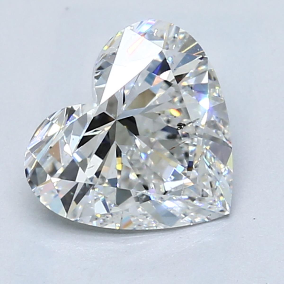 1.5 Carat Heart - Natural Diamond - 1.54 - F - SI2 - VG - VG - Diamonds By Rothschild
