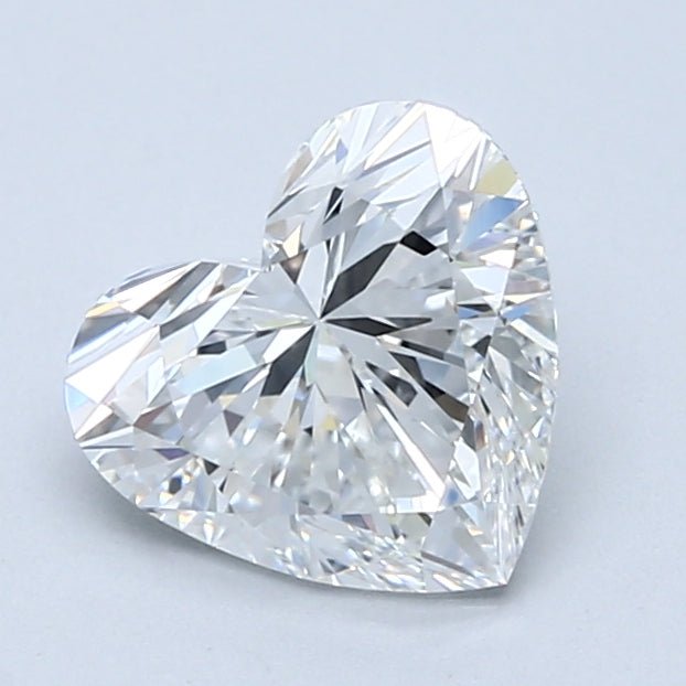 1.5 Carat Heart - Natural Diamond - 1.7 - F - VS1 - VG - EX - EX - Diamonds By Rothschild