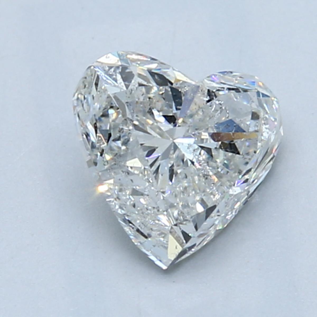 1.5 Carat Heart Shape Cut Natural Diamond - H SI2 - 1.5ct - EX Symmetry Grade - Diamonds By Rothschild