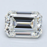 1.5 Carat Natural Diamond - EMERALD - 1.57 - I - VVS1 - Diamonds By Rothschild