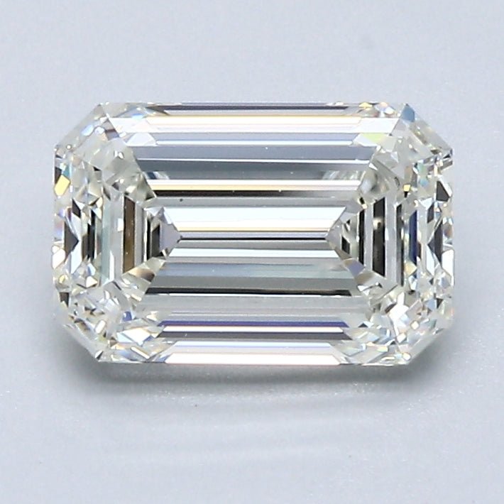 1.5 Carat Emerald Cut Natural Diamond - J VVS2 - 1.5ct - VG Cut Grade
