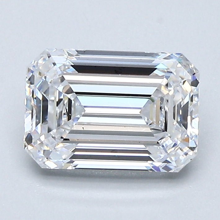 1.5 Carat Emerald Cut Natural Diamond - D VVS2 - 1.5ct - EX Cut Grade